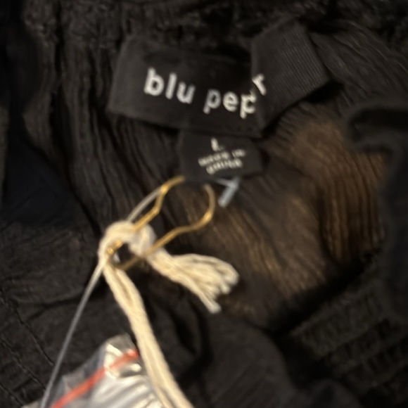 🌹NWT:BLU PEPPER SHEER HIGH NECK BLOUSE - Picture 9 of 11